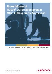 User Manual M3000® Automation System / MSC II (Moog Servo ...