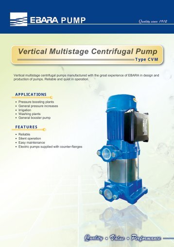 Vertical Multistage Centrifugal Pump - Ebara