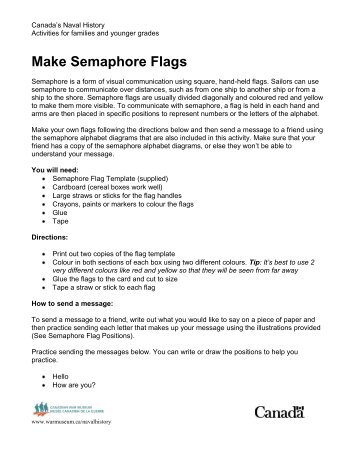 Make Semaphore Flags (Download PDF) - Canadian War Museum