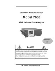 Model 7600 - Teledyne Analytical Instruments