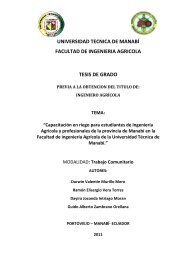 Tesis Agricola.pdf - Repositorio UTM - Universidad TÃ©cnica de ManabÃ­