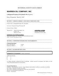 WARREN OIL COMPANY, INC.