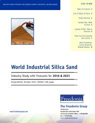 World Industrial Silica Sand - The Freedonia Group