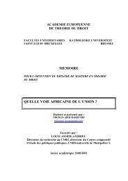 Quelle voie africaine de l'Union - Droits de l'Homme et Dialogue ...