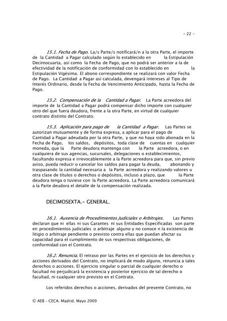 contrato marco de operaciones financieras - 2009 - AsociaciÃ³n ...