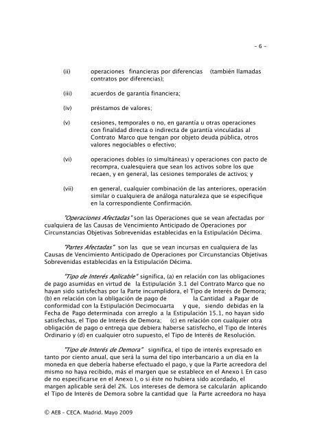 contrato marco de operaciones financieras - 2009 - AsociaciÃ³n ...