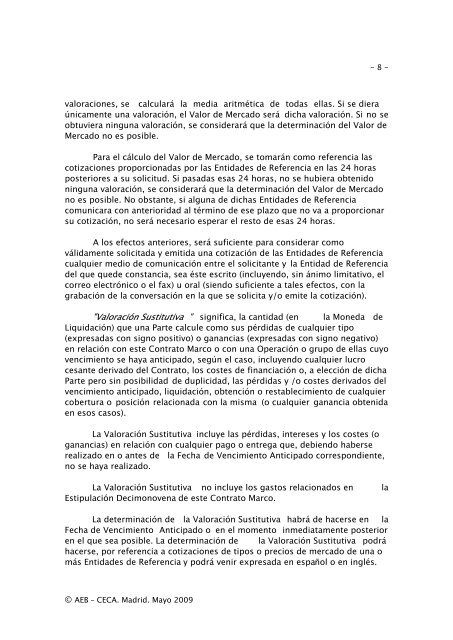 contrato marco de operaciones financieras - 2009 - AsociaciÃ³n ...