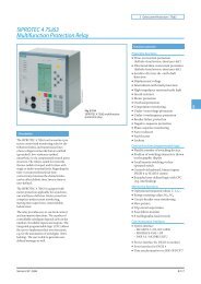 SIPROTEC 4 7SJ63 Multifunction Protection Relay - Siemens