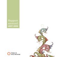 Rapport annuel 2007-2008 - Cégep du Vieux Montréal