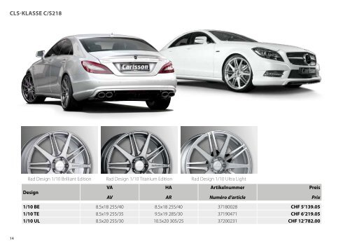 Carlsson Produktekatalog 2013/2014