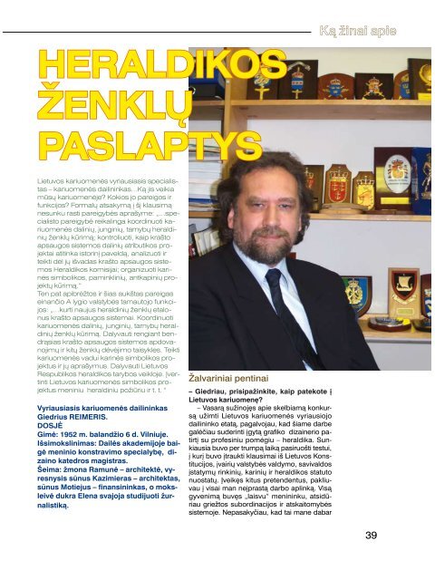 Heraldikos Å¾enklÅ³ paslapTYs - KraÅ¡to apsaugos ministerija