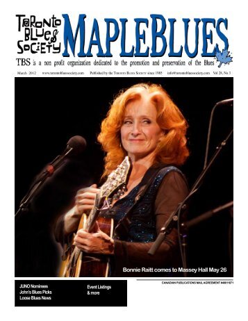 March 2012 - Toronto Blues Society