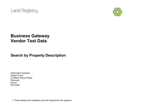 1. Search by property description - Land Registry