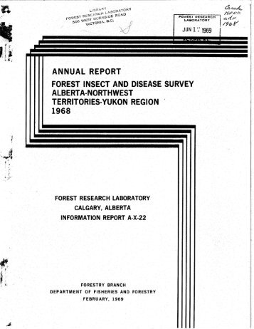 Annual Report: Forest Insect and Disease Survey; Alberta ... - NFIS