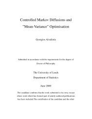Controlled Markov Diffusions and - University of Leeds