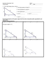 Geo 7-4B SOHCAHTOA Trig HW