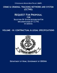 Odisha - CCTNS - RFP - VOL - National Crime Records Bureau