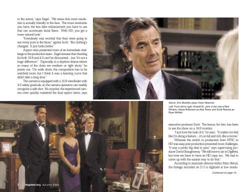 The Young and The Restless: Bringing HD to Daytime ... - HighDef