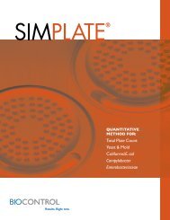 Total Plate Count Yeast & Mold Coliforms/E. coli Campylobacter ...