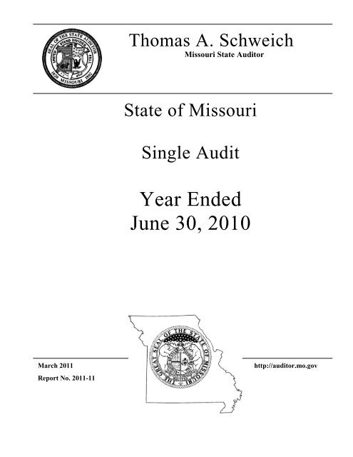 2010 Missouri Audit Report - HRSA HIV/AIDS Programs