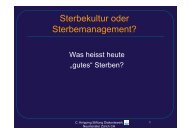 Sterbekultur oder Sterbemanagement?