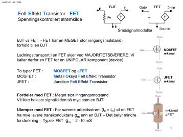 Felt-Effekt-Transistor FET
