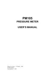 pm105 pressure meter user's manual - Insatech