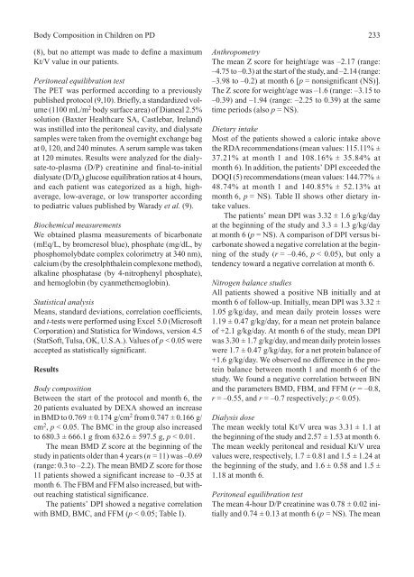 Combined Amino-Acid and Glucose Peritoneal Dialysis Solution for ...