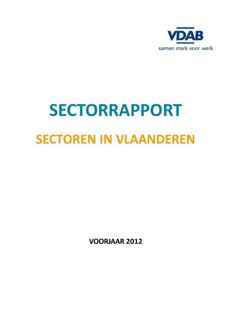 SECTOREN IN VLAANDEREN - VDAB