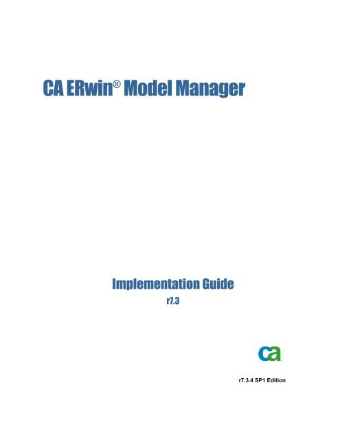 CA ERwin Model Manager Implementation Guide