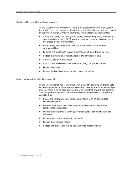 CA ERwin Model Manager Implementation Guide