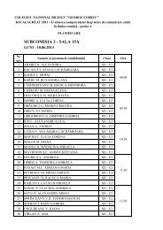 Repartizarea claselor 12U2 si 12U3.pdf - Colegiul NaÈional Bilingv ...