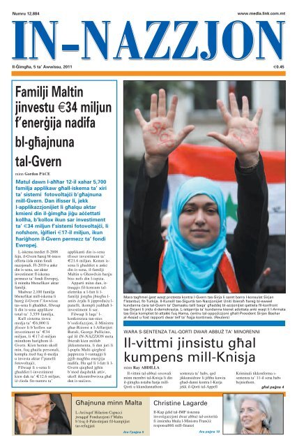 Familji Maltin jinvestu €34 miljun f'ener;ija nadifa bl-g[ajnuna tal-Gvern