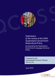 Submission - Queensland Council of Social Service