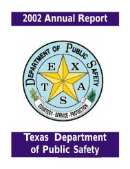 Annual Report 2002 - Texas Department of Public Safety