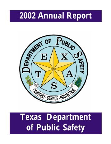 Annual Report 2002 - Texas Department of Public Safety