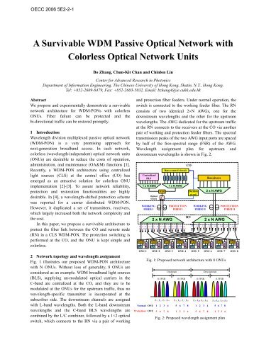 A Survivable WDM Passive Optical Network with Colorless Optical ...