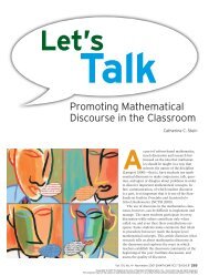 Promoting Mathematical Discourse in the classroom