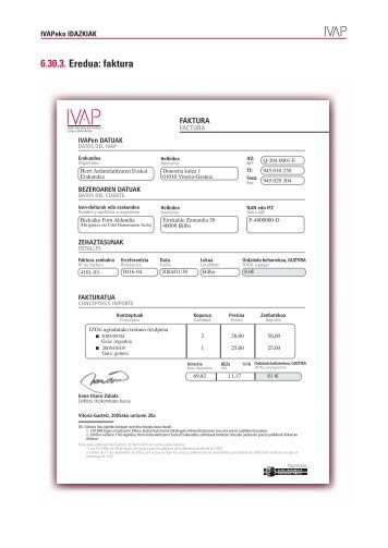 6.30.3. Eredua: faktura - Euskadi.net