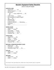 Bariatric Equipment Safety Checklist - Medical Device Daily