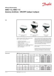 AMZ 112, AMZ 113 Zawory strefowe - ON/OFF (zaÃ…Â‚Ã„Â…cz ... - Danfoss