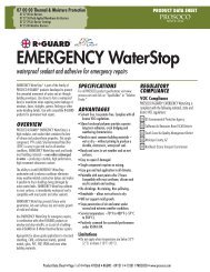 EMERGENCY WaterStop - PROSOCO, Inc.