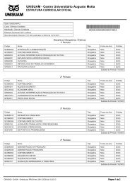 Estrutura Curricular Oficial - SAGA - Unisuam