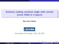 Surfaces making constant angle with certain vector fields in 3-spaces
