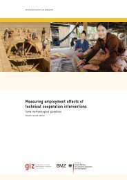 Measuring employment effects of technical cooperation ... - Gtz - GIZ