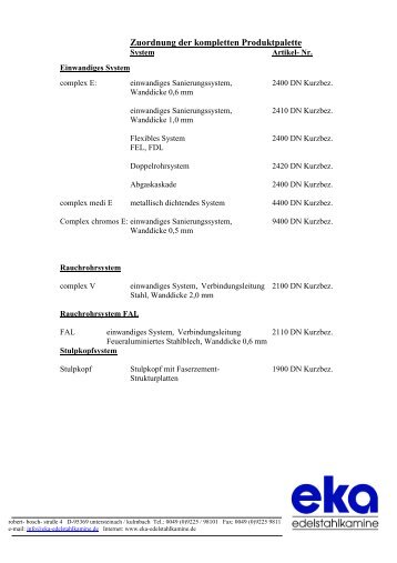 PDF Datei Rabattgruppendefinitionen - eka Edelstahlkamine