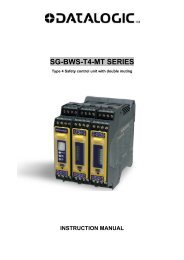 SG-BWS-T4-MT SERIES - Datasensor