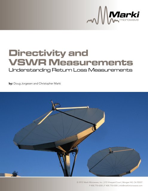 Directivity and VSWR Measurements - Marki Microwave