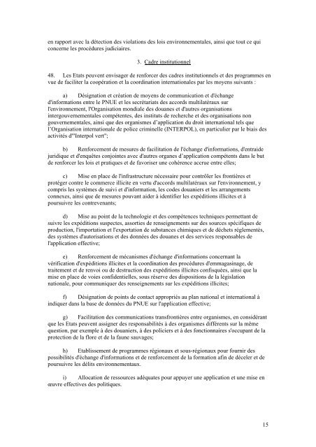 Directives sur le respect et l'application des accords ... - UNEP