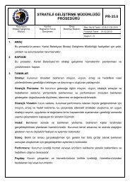 Strateji Geliştirme Müdürlüğü Prosedürü (172 KB) - Kartal Belediyesi